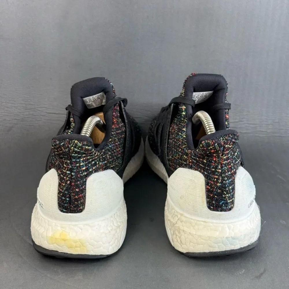 adidas Ultra Boost 4.0 Black Multi-Color White Heel Cage men’s size 10